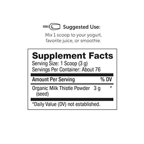 Super Organics Milk Thistle Seed Powder | Raw Organic Superfood