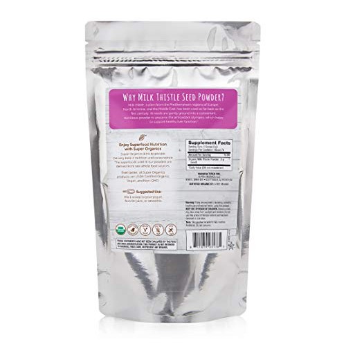 Super Organics Milk Thistle Seed Powder | Raw Organic Superfood