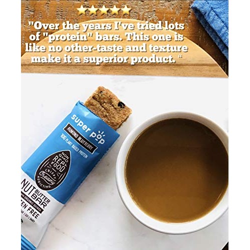 Super Pop Snacks, Plant Based Protein Bars, All-Natural Almond B