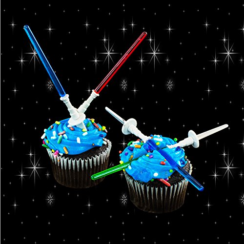 Star Wars Inspired Design Light Sabre Cupcake Decoration Toppers