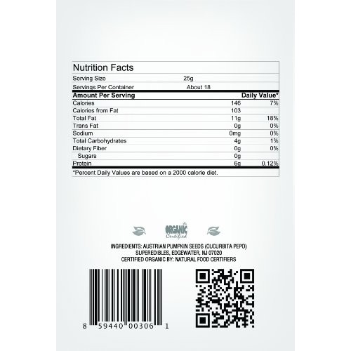 Organic Austrian Pumpkin Seeds 1 Pound