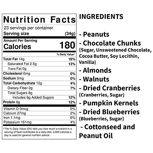 Brain Booster Nut Seed And Fruit Mix - Walnuts, Almonds, Peanuts