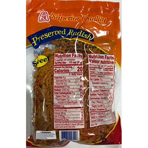 Preserved Shredded Sweet Radish-8 Oz By Superior Quality. Pack