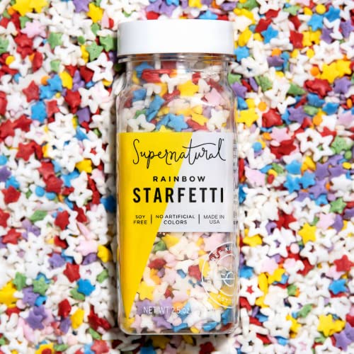 Rainbow Starfetti Natural Confetti Sprinkles by Supernatural, St...