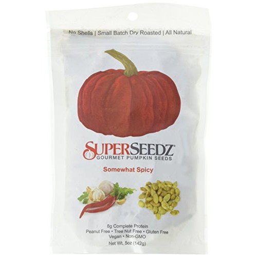 Superseedz Somewhat Spicy Pumpkin Seeds - 5 Oz, Package Of 6