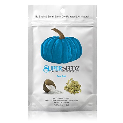 Superseedz Gourmet Pumpkin Seeds, Sea Salt, 5 Ounce Pack Of 6.
