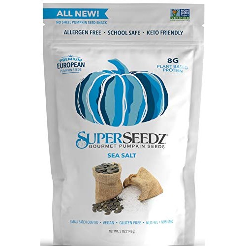 Superseedz Gourmet Roasted Pumpkin Seeds | Sea Salt | Whole 30,