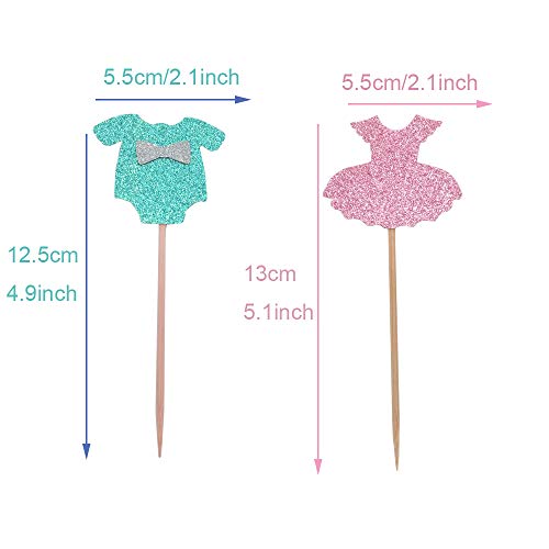 Gender Reveal Cupcake Toppers ,Baby Shower Cupcake Toppers Boy O