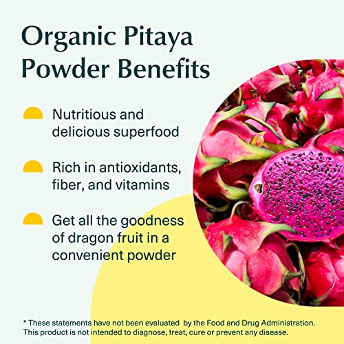 Supplift - Organic Pitaya Powder - from Red Dragon Fruit - Rich ...