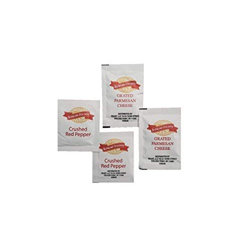 Pizza Portion Packs - 50 Crushed Red Pepper And 50 Grated Parmes