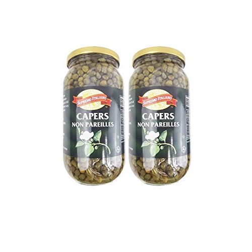 Supremo Italiano Capers Non Pareilles 2 Pack, Total Of 64Oz