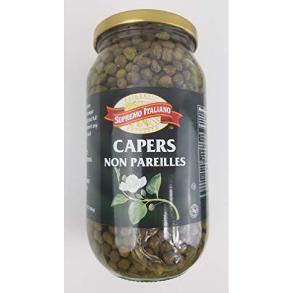Supremo Italiano Capers, Non Pareilles, 32 Oz 22 Oz Drained 1 Jar