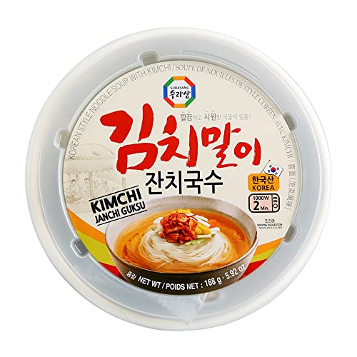 Surasang Kimchi Janchi Guksu, Spicy and Savory Korean Thin Non-F...