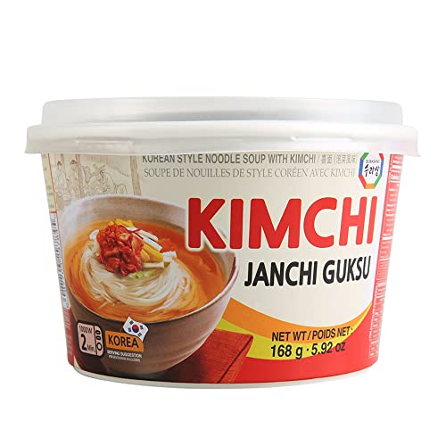 Surasang Kimchi Janchi Guksu, Spicy and Savory Korean Thin Non-F...
