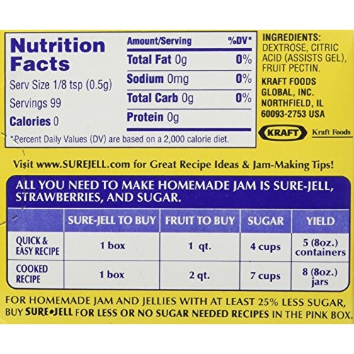 Sure Jell Premium Fruit Pectin For Homemade Jams And Jellies, 10