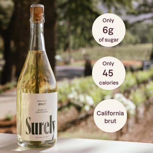 Surely Non Alcoholic Champagne, Dealcoholized California Dry Bru