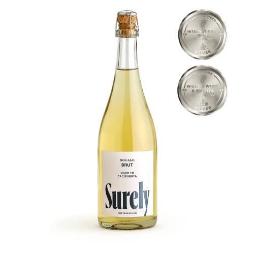 Surely Non Alcoholic Champagne, Dealcoholized California Dry Bru