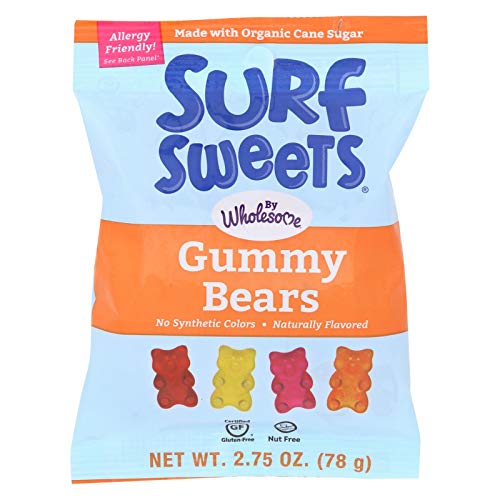Surf Sweets Gummy Bears, Nut Free, Gluten Free, Dairy Free, 2.75