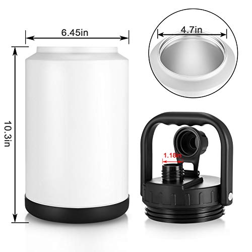 Sursip One Gallon Vacuum Insulated Jug,Double-Walled 18/8 Food-G