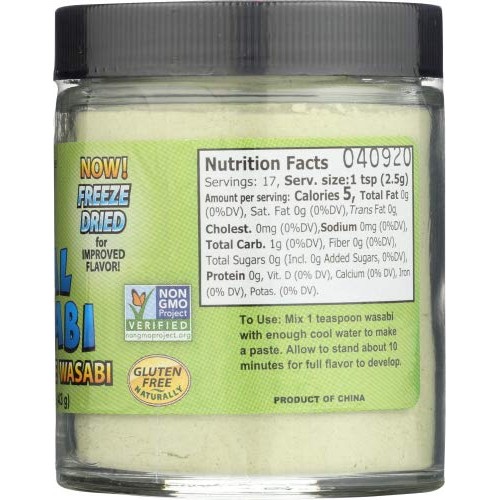 Sushi Sonic 100% Real Powdered Wasabi, 1.5 Oz Jar