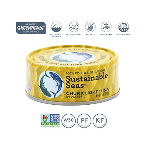 Sustainable Seas, Chunk Light Tuna In Water, 5 Ounce, 3Rd Party