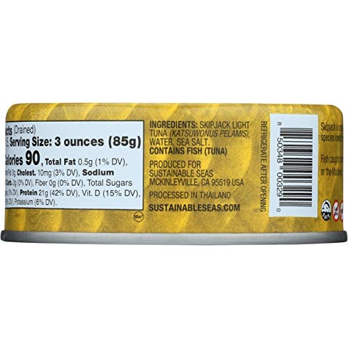 Sustainable Seas, Tuna Chunk Light In Water, 5 Ounce