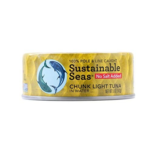 Sustainable Seas, Chunk Light Tuna In Water, No Salt Added, 5 Ou