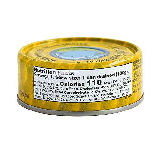 Sustainable Seas, Chunk Light Tuna In Water, No Salt Added, 5 Ou