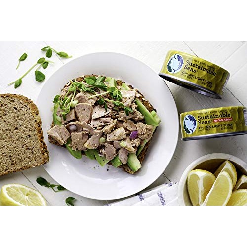Sustainable Seas, Chunk Light Tuna In Water, No Salt Added, 5 Ou