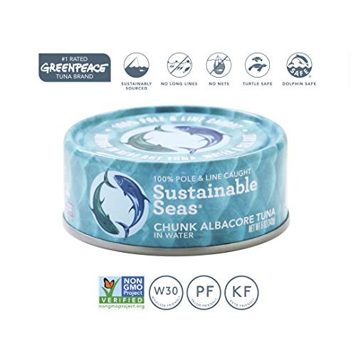 Sustainable Seas, Chunk Albacore Tuna In Water, 5 Ounce, 3Rd Par