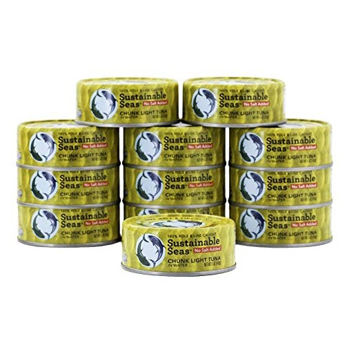 Sustainable Seas, Chunk Light Tuna In Water, No Salt Added, 5 Ou