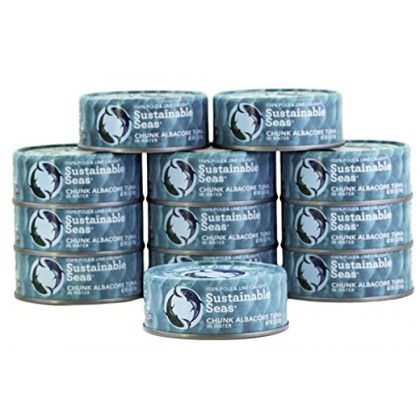 Sustainable Seas, Chunk Albacore Tuna in Water, 5 Ounce, 3rd par...