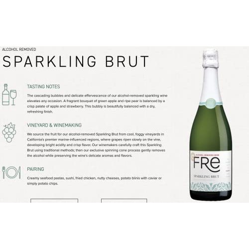 Sutter Home Fre Brut Non-Alcoholic Champagne Wine Two Pack Pack