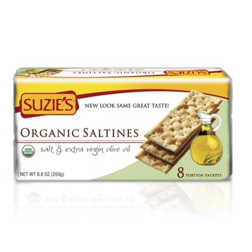 Suzies, Organic Saltines Crackers, Salted W/ Extra Virgin Olive