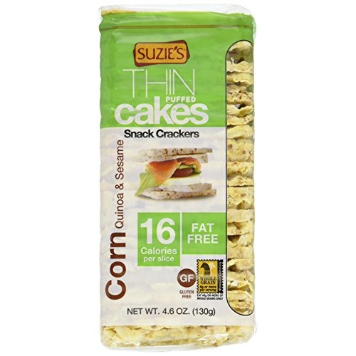 Suzies Thin Cakes, Corn Quinoa And Sesame, 4.6 Oz Pack Of 3