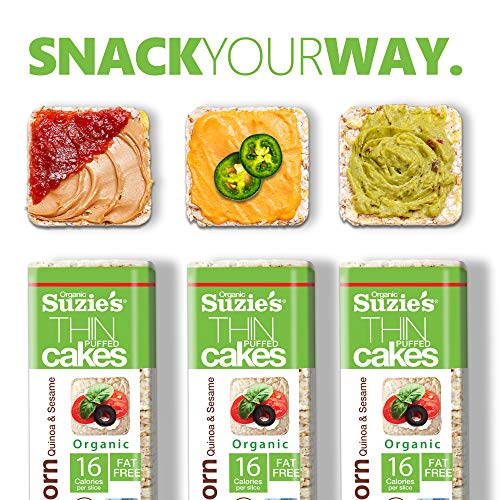 Suzies Organic Thin Rice Puffed Cakes, 12 Pack, Corn Quinoa & S...