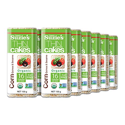 Suzies Organic Thin Rice Puffed Cakes, 12 Pack, Corn Quinoa & S...