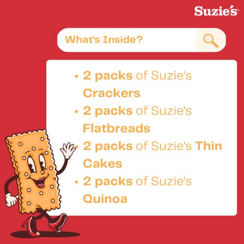Suzies Two Good Combo | Variety Pack | 100% Organic Crackers, Q...