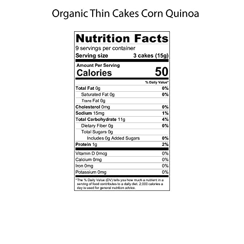 Thin Cakes Organic Corn, Quinoa & Sesame Case of 6