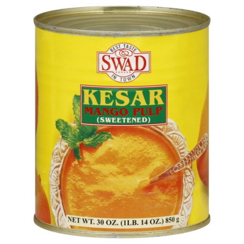 Swad Kesar Mango Pulp, 30-Ounce Pack Of 6