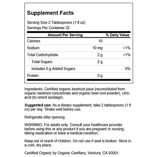 Swanson Certified Organic Beetroot Juice 32 Fl Oz Liquid 4 Pack
