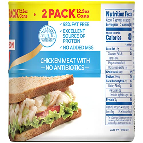 Swanson Premium White Chunk Chicken Breast, 12.5 oz. Can Pack o...