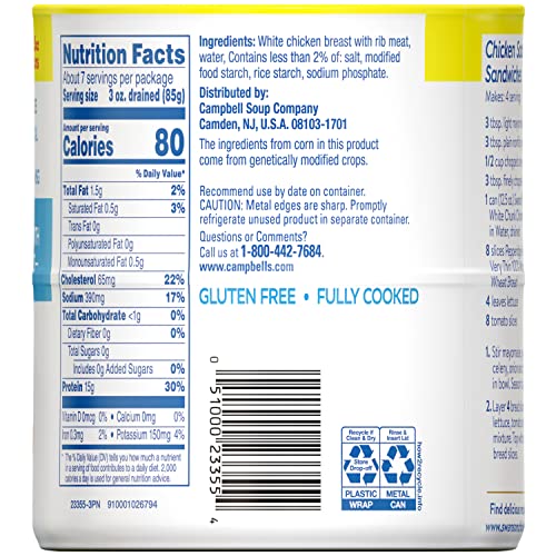 Swanson Premium White Chunk Chicken Breast, 12.5 oz. Can Pack o...