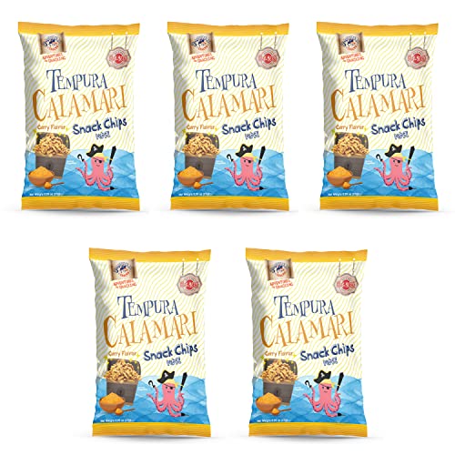 Swashbuckle Snacks Crispy Tempura Calamari Snack Chips Curry Fla...