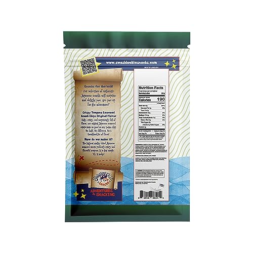Swashbuckle Snacks Crispy Tempura Seaweed Snack Chips Sweet Chil...