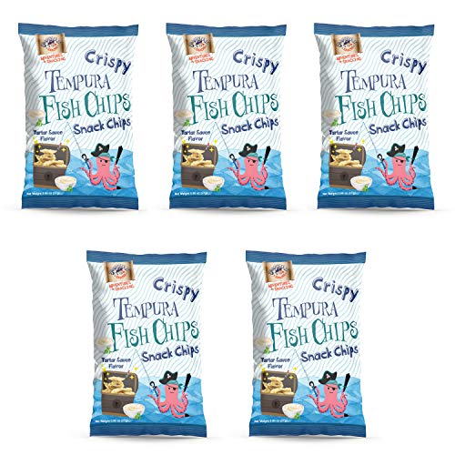 Swashbuckle Snacks Crispy Tempura Fish Chips Tartar Sauce Flavor