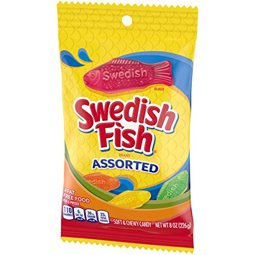 Swedish Fish Assorted Fat Free Soft &Amp; Chewy Candy, 8.0 Oz