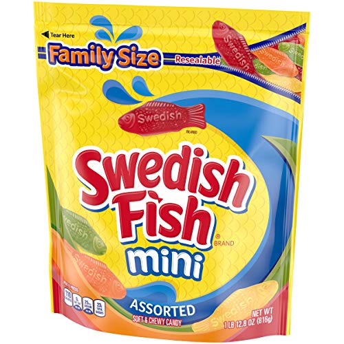 Swedish Fish Assorted Mini Soft &Amp; Chewy Candy, Christmas Candy,