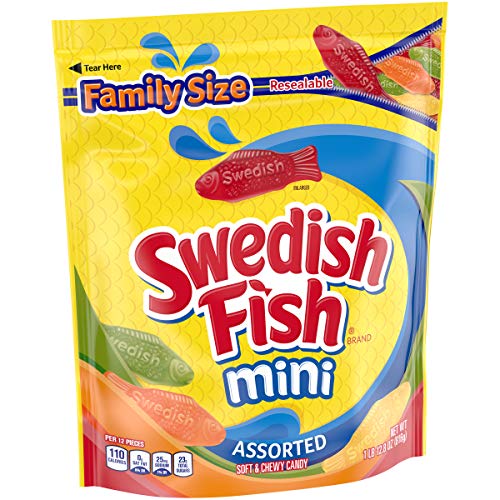 Swedish Fish Assorted Mini Soft &Amp; Chewy Candy, Christmas Candy,