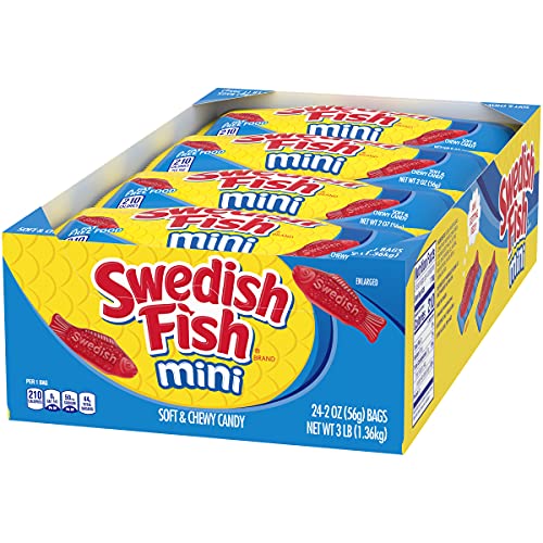Swedish Fish Mini Soft &Amp; Chewy Candy, 24 - 2 Oz Bags